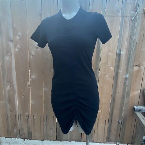 T Alexander Wang  Ruched black Minidress size xs - Picture 1 of 10
